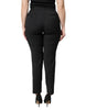 Dolce & Gabbana Black Polyester High Waist Slim Pants
