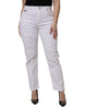 Dolce & Gabbana White Cotton High Waist Skinny Denim Jeans