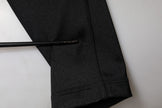 Dolce & Gabbana Black Nylon High Waist Slim Fit Pants