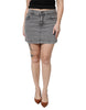Dolce & Gabbana Gray Cotton Stretch Mid Waist Denim Mini Skirt