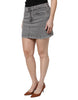 Dolce & Gabbana Gray Cotton Stretch Mid Waist Denim Mini Skirt