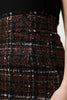 Dolce & Gabbana Multicolor High Waist Tartan Tweed Pencil Cut Skirt