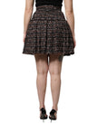 Dolce & Gabbana Multicolor High Waist Tartan Tweed Mini Skirt