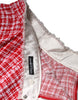 Dolce & Gabbana Red White High Waist A-line Above Knee Skirt