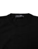 Dolce & Gabbana Black Wool Knit Crew Neck Pullover Sweater