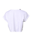Dolce & Gabbana White Cotton Crew Neck Cropped T-shirt Top