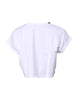 Dolce & Gabbana White Cotton Crew Neck Cropped T-shirt Top