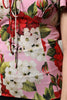 Dolce & Gabbana Pink Floral Silk Short Sleeves Blouse Top