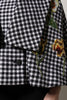Dolce & Gabbana Black White Monochrome Patterned Floral Cape Jacket