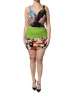 Dolce & Gabbana Multicolor Floral Patchwork Fitted Mini Dress