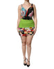 Dolce & Gabbana Multicolor Floral Patchwork Fitted Mini Dress