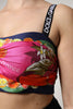 Dolce & Gabbana Multicolor Floral Sleeveless Bustier Cropped Top