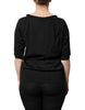 Dolce & Gabbana Black Button Down Short Sleeve Blouse Top