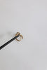 Dolce & Gabbana Gold Tone Engraved Logo Clear Crystals Adjustable Ring