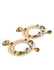 Dolce & Gabbana Gold Floral Filigree Hoop Enamel Amber Crystals Earrings