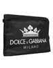 Dolce & Gabbana Black DG Milano Print Nylon Pouch Clutch Bag