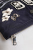 Dolce & Gabbana Blue DG Logo Patch Embellished Pouch Clutch Bag