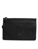 Dolce & Gabbana Black Leather Logo Plaque Purse Fanny Pack Bag
