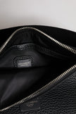 Dolce & Gabbana Black Leather Logo Plaque Purse Fanny Pack Bag