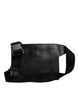 Dolce & Gabbana Black Calfskin Leather Messenger Crossbody Bag