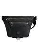 Dolce & Gabbana Black Calfskin Logo Plaque Belt Waist Men Fanny Pack Bag