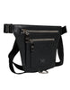 Dolce & Gabbana Black Calfskin Logo Plaque Belt Waist Men Fanny Pack Bag