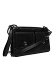 Dolce & Gabbana Black Leather Logo Purse Shoulder Crossbody Bag