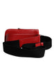 Dolce & Gabbana Red Calfskin Logo Purse Phone Belt Waist Bag