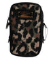 Dolce & Gabbana Multicolor Leopard Jacquard Logo Plaque Neck Strap Bag