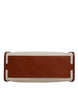 Dolce & Gabbana Beige Brown Cotton Leather Duffle Shoulder Bag