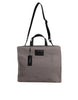 Dolce & Gabbana Grey Alpaca Wool Logo Plaque Tote Shoulder Bag