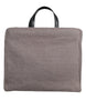 Dolce & Gabbana Grey Alpaca Wool Logo Plaque Tote Shoulder Bag