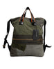 Dolce & Gabbana Military Green Patchwork Rucksack Backpack Bag