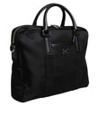 Dolce & Gabbana Black Leather Document Briefcase Top Handle Bag
