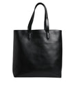 Dolce & Gabbana Black Calf Leather Shopping Tote Shoulder Bag