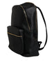 Dolce & Gabbana Black DG Leather Logo Print Travel Back Pack Bag