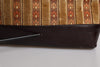 Dolce & Gabbana Beige Maroon Velvet Leather Jacquard Travel Handbag Bag