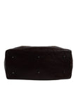 Dolce & Gabbana Beige Maroon Velvet Leather Jacquard Travel Handbag Bag