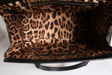 Dolce & Gabbana Multicolor Leather Brocade Velvet Travel Duffle Tote Bag