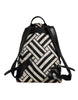 Dolce & Gabbana Black White Nylon Leather Travel Back Pack Bag