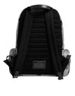 Dolce & Gabbana Polyester Gray Black DG Logo Plaque Backpack Bag