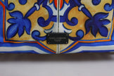 Dolce & Gabbana Multicolor Majolica Print Nylon Travel Backpack Bag