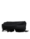 Dolce & Gabbana Black Logo Tape Polyamide School Travel Backpack Bag