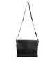 Dolce & Gabbana Black Logo Plaque Leather Messenger Shoulder Strap Bag