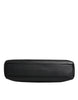 Dolce & Gabbana Black Logo Plaque Leather Messenger Shoulder Strap Bag