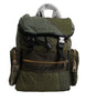 Dolce & Gabbana Military Green Patchwork Travel Backpack Bag