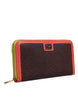 Dolce & Gabbana Brown Textured Leather Zip Around Continental Wallet