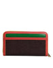 Dolce & Gabbana Brown Textured Leather Zip Around Continental Wallet