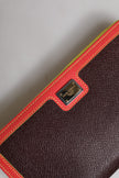 Dolce & Gabbana Brown Textured Leather Zip Around Continental Wallet