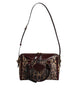 Dolce & Gabbana Brown Leopard Leather Shoulder Strap Duffle Bag